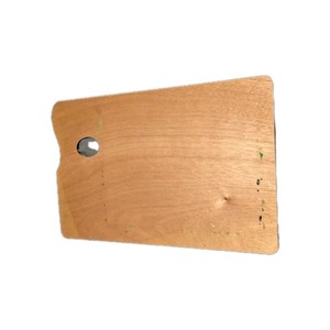 Vintage Wooden Artist's Palette Rectangular Approximately 11.5 X 18 Inches