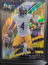 2025 Panini Select- DK Metcalf- Club Level Black And Green Shock Prizm