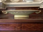 Roseville Carnelian I Green 1926  Art Pottery Console Bowl 157-14 Drip Glaze