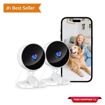 Portable Indoor Security Cameras with 1080p Video, 2-Way Talk & Motion Alerts