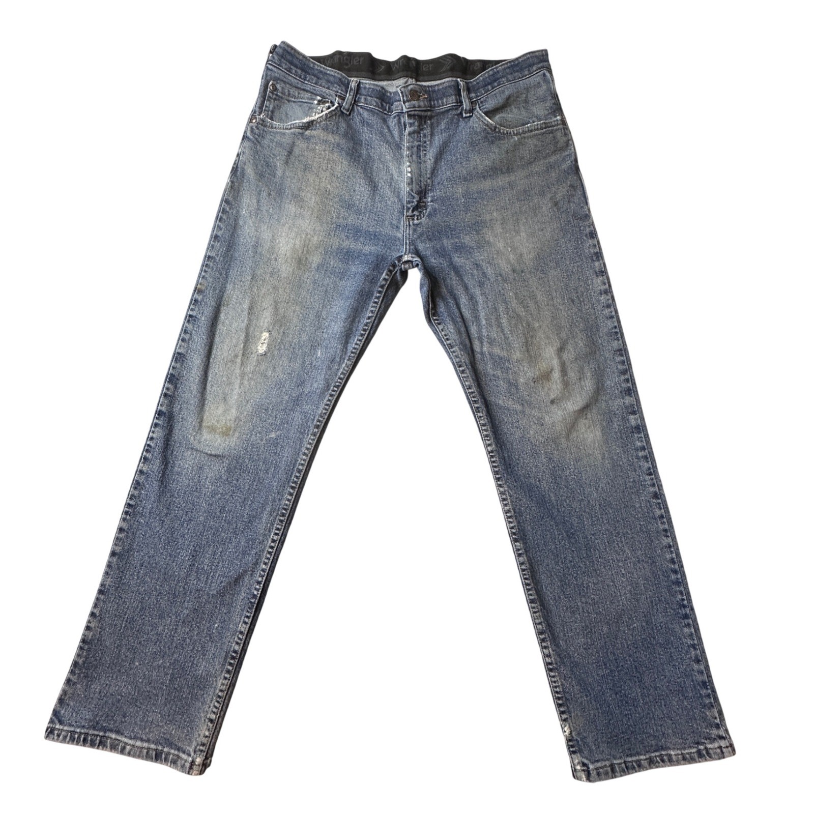 Mens 36x29 Blue Regular Fit 96cfw Straight Leg Stretch Distr