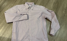 Eton Custom Made Button Down Dress Shirt Multicolor Micro Check 100 Cotton 15