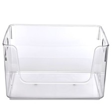 Clear Open Front Storage Bin Organizer Crate 13x11.5x7.06 Inch Plastic Container