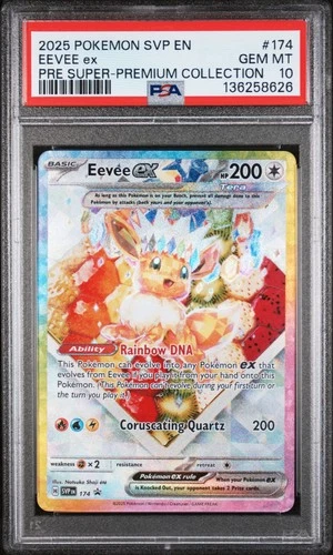 2025 POKEMON SVP EN-SV BLACK STAR PROMO #174 EEVEE EX PSA 10