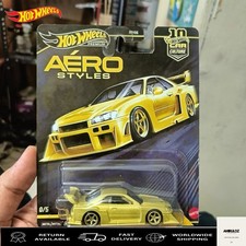 Custom CHASE Diecast Hot Wheels Aero Styles Gold LBWK LB-ER34 Super Silhouette