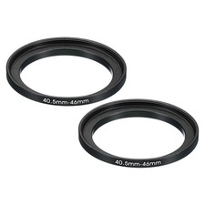 40.5mm-46mm Metal Step Up Ring, 2 Pcs Camera Lens Filter Adapter Ring Black
