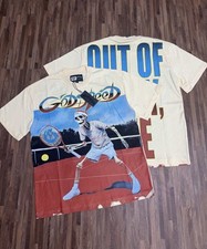 New Vintage Godspeed Skeleton Casual Loose Top Short Sleeved Tee Mens T-Shirt