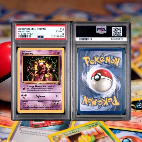 2000 Pokemon Promo Black Star Mewtwo 14 PSA 6