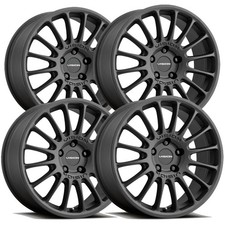Set Of 4 Vision 477 Monaco 17x8 5x100 38mm Satin Black Wheels Rims 17 Inch