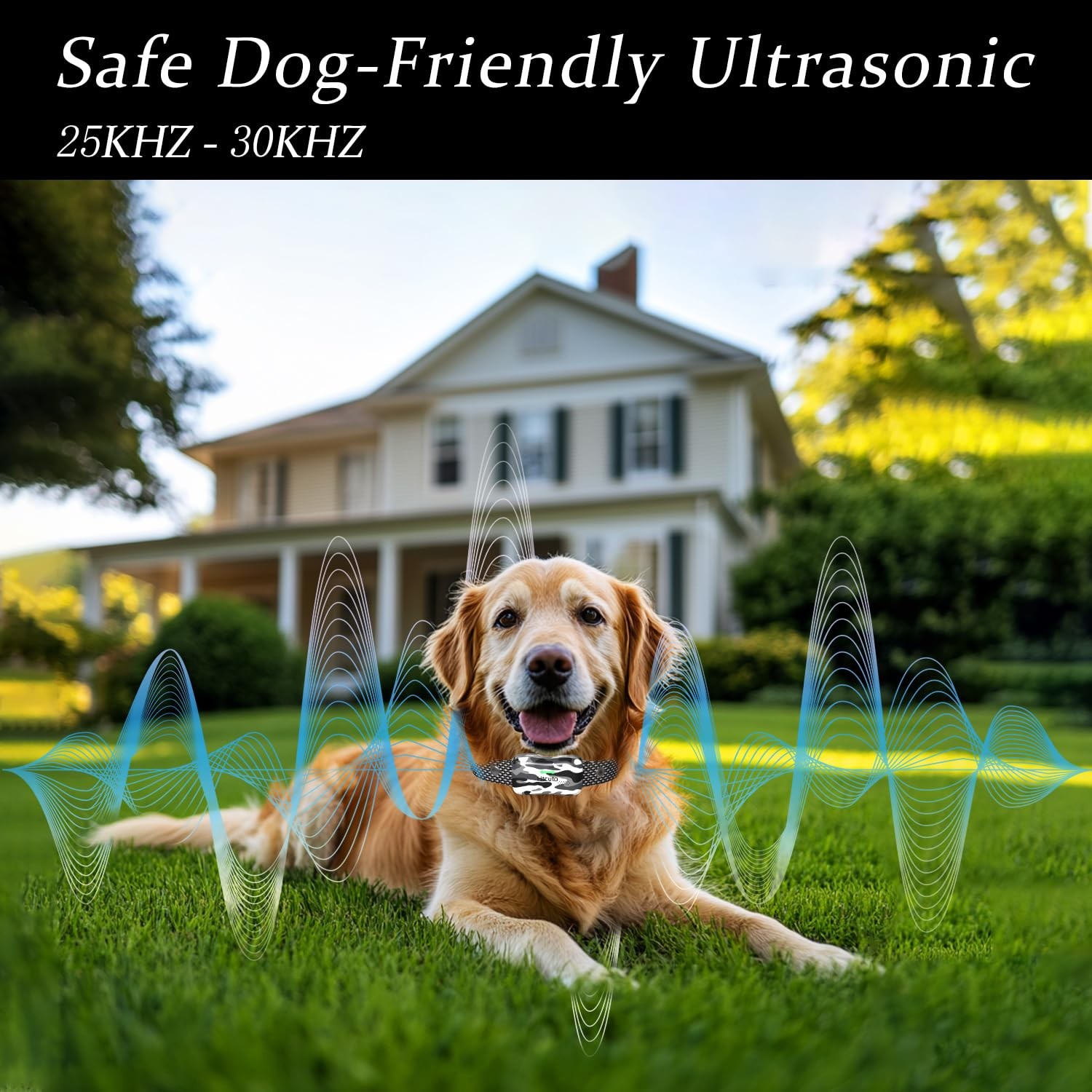 Wireless Dog Fence & Ultrasonic Training Collar -1160-Yard Adjustable Boundar...