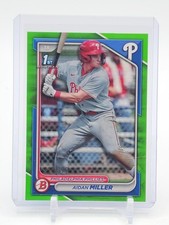 AIDAN MILLER 2024 BOWMAN 1ST NEON GREEN ROOKIE /399 #BP-27 PHILLIES Q0107