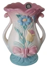 VTG HULL ART POTTERY BOW KNOT FLORAL VASE WITH STICKER NO B-7-8 1/2"