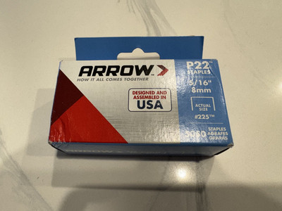 Arrow Fastener 225 Genuine P22 5/16-Inch Staples 5050-Pack 5/16 Inch NOT GUN