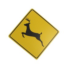Warning Deer Crossing XING Road Street Caution Sign Rustic Man Cave Wall Decor