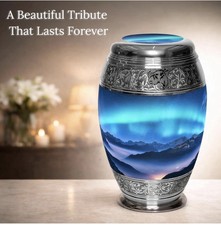 Aurora Borealis Cremation Urn for Ashes Adult Male - Personalized Cremation U...
