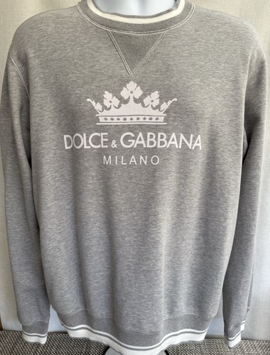 New Men's Dolce & Gabbana Grey Sweatshirt 