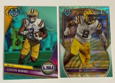 2022 Bowman U Chrome BJ Ojulari Aqua Refractor /299 + 2023 Logan Diggs 137/299