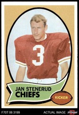 1970 Topps #25 Jan Stenerud Chiefs RC HOF Montana St 8 - NM/MT