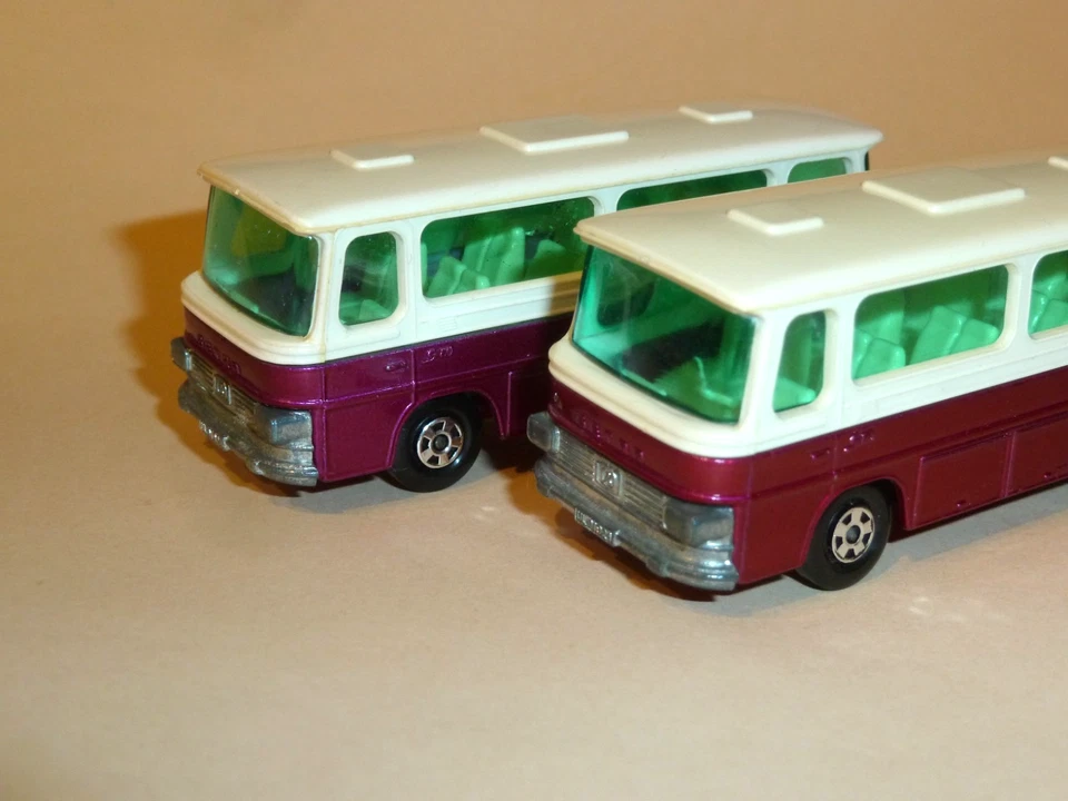 MATCHBOX SUPERFAST 2 x SETRA COACH No. 12, lilarotmetallic und rotmetallic - Bild 4 von 4