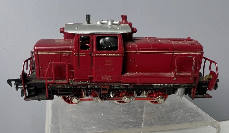 VINTAGE HO FLEISCHMANN WESTERN GERMANY 1379 DIESEL LOCOMOTIVE DB V60 1099 w  Box - Image 3 of 4