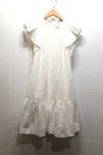 Kyodo) Red Valentino Frill Sleeve Cotton Mini Dress White Size 38 Women s