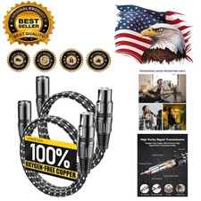 XLR Cables 3ft 2 Pack,Short Microphone Cable OFC Noise Reduction