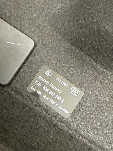 2019-2024 AUDI Q3 REAR TRUNK DECK CARGO TRAY COVER SHADE BLACK OEM - Picture 3 of 3