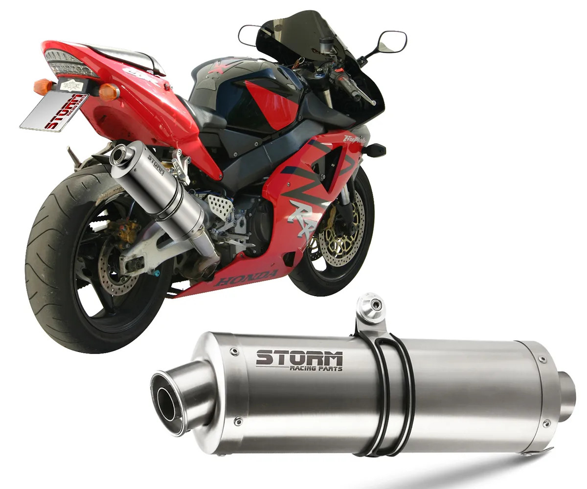 Exhaust Storm by Mivv Muffler Oval Steel for Honda Cbr 900 Rr 2002 > 2004