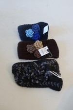 NWT Womens 3PC Shag Boutique Assorted Knit Headbands One Size