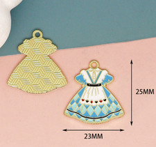 Lot Cartoon Princess Dress Charm Pendant DIY Bracelet Earring Jewelry Making