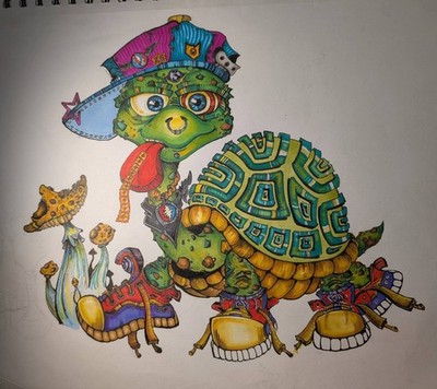 Psychedelic One Of A Kind Hand Drawn Original Art. Not One Piece Is The Same