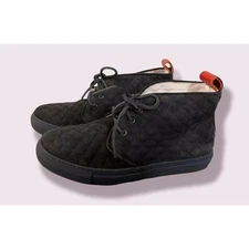 LKNW Del Toro Sneaker Chukka Navy Suede Quilted size 7 Made in Italy