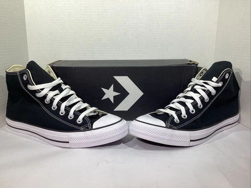 Sneakers Converse donna taglia 10 EU 41 5 nere in tela All Star Hi AJ 1059