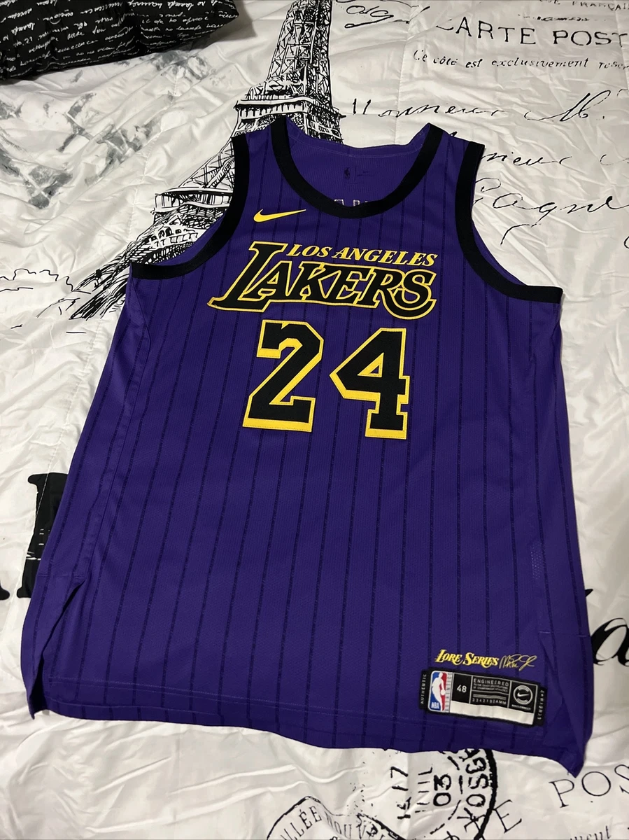 Vtg+Nike+Kobe+Bryant+%238+Los+Angeles+Lakers+Authentic+Sz+52+Jersey+Sunday+Whites  for sale online