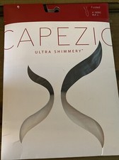 Capezio Footed Ultra Shimmery Tight Black Fits size Large Child Comfort Waist