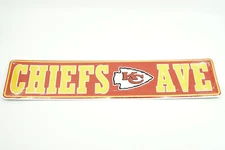 Kansas City Chiefs NFL Licensed 4" x 18" Street Aluminum Wall Man Cave Sign