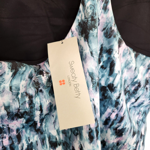 SWEATY BETTY Super Sculpt Yoga Vest Green Print Top - Size XXL - BRAND NEW - Picture 4 of 7