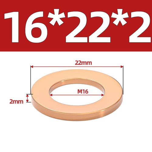 Metric Copper Sealing Washers Flat Gasket Rings Form A DIN 7603 A - M3 - M60 - Picture 98 of 135