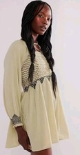 Free People What A Feeling Tunic Dress Sage Combo Size Small $128
