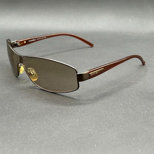 Chanel 4089 236/13 VTG Shield Sunglasses Brown Gradient Italy 120 Used w/ Ser. #