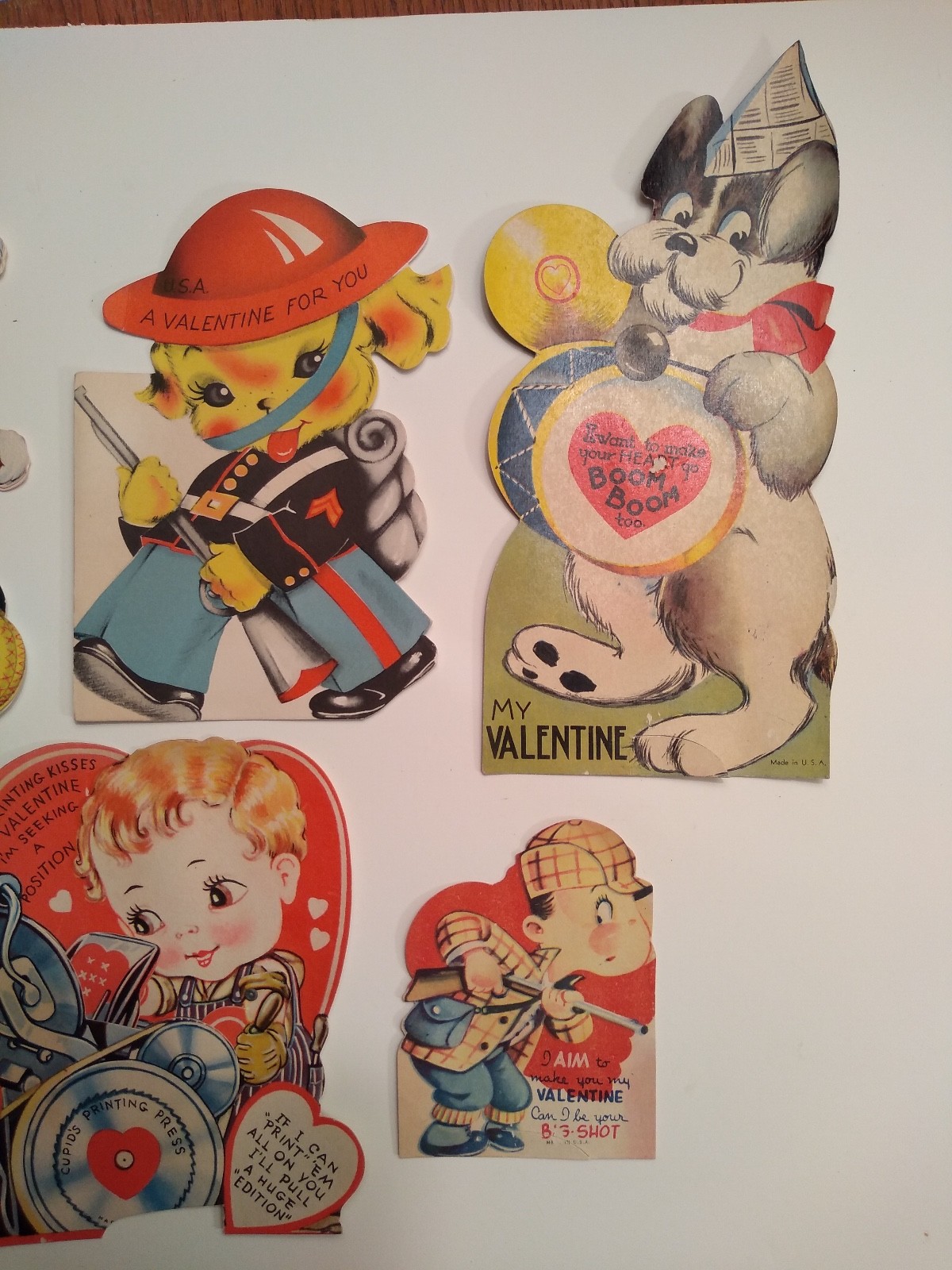5 Vintage Valentines Day Cards eBay