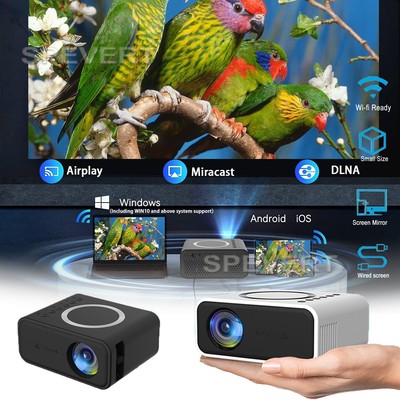 YT300 HD 1080P Mini Projektor Heimkino WIFI LED Beamer Theater HDMI USB Neu