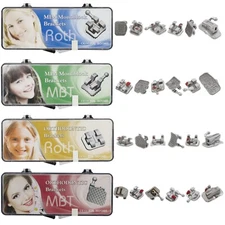 6-6 Orthodontic Brackets Mini Roth MBT 022 3/345HK Braces Laser Mark One Piece