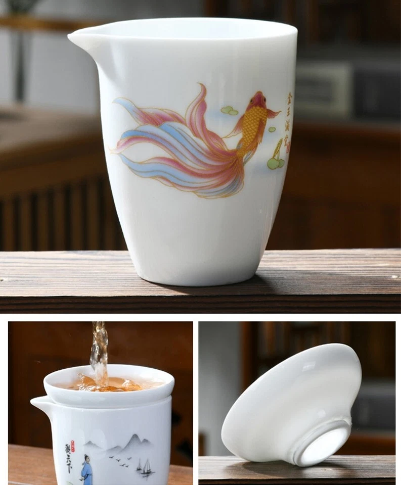 Juego de té de viaje nuevo bolsa portátil porcelana Gaiwan tazas de té a juego Foto 4 de 4