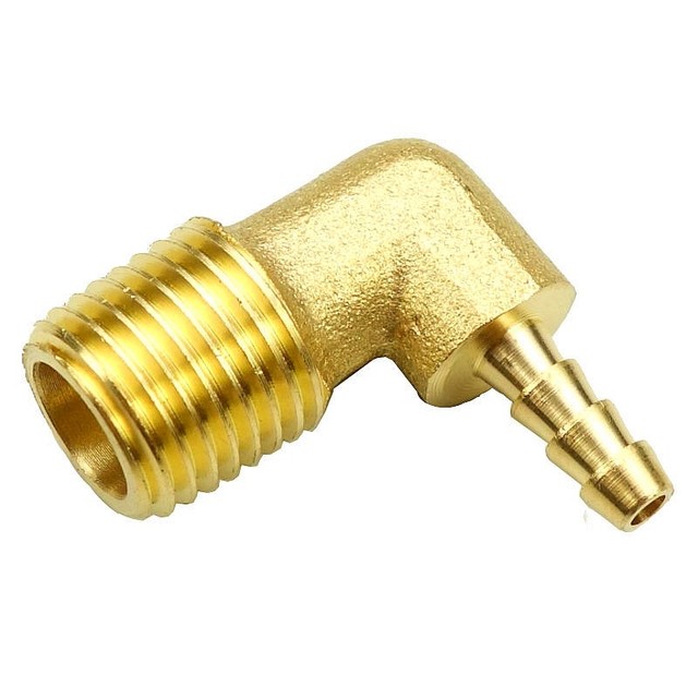 Brass Barb Fitting Male Elbow 90 Degree 1/4" NPT* 3/16" Hose ID eBay