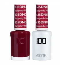 DND Soak Off Gel Polish and Nail Lacquer - 635 - Burgandy Mist