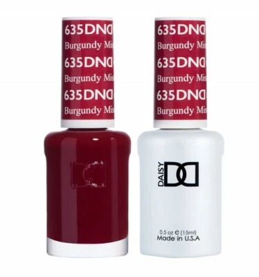 DND Soak Off Gel Polish and Nail Lacquer - 635 - Burgandy Mist