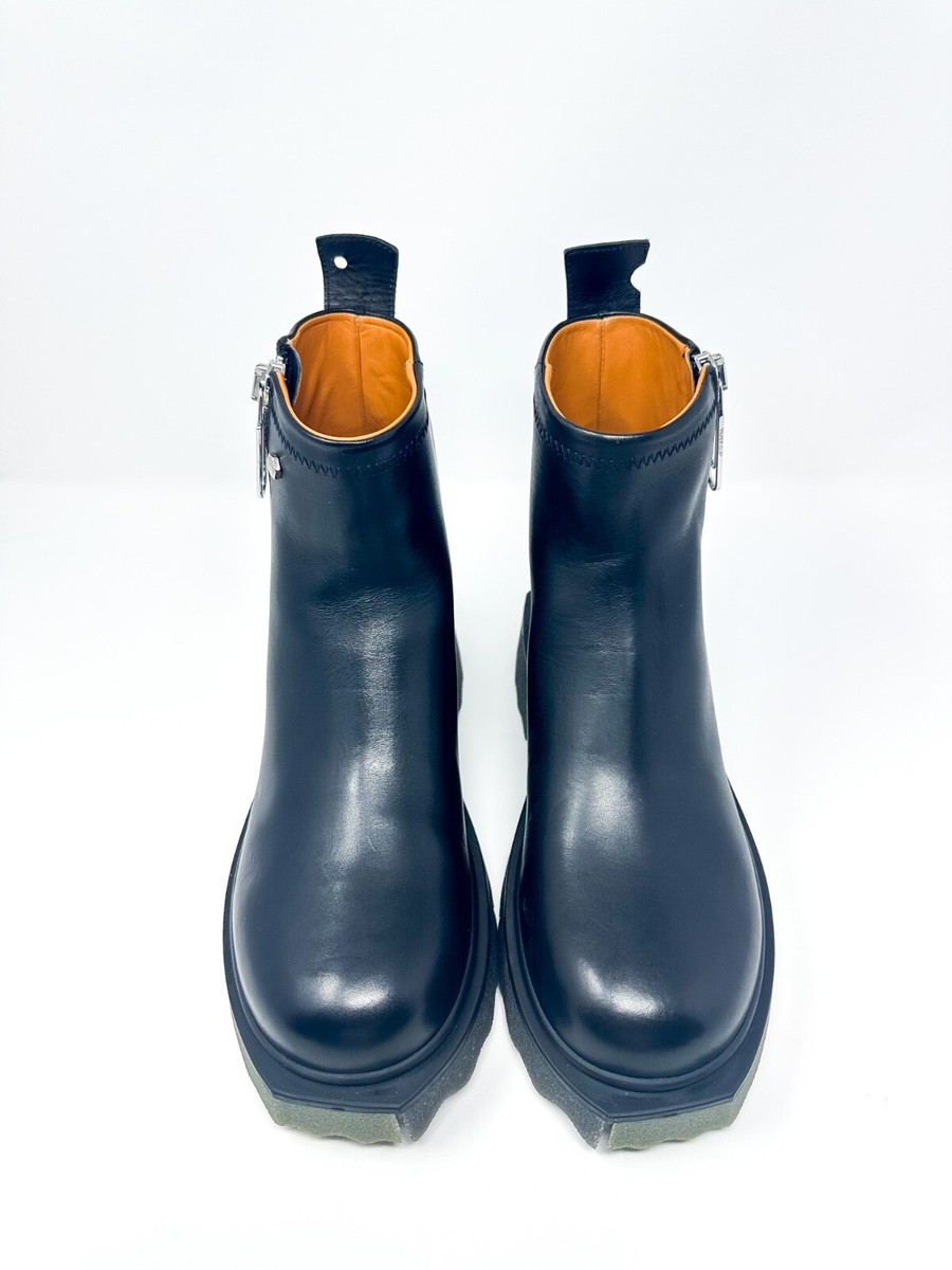 Off-White Men's Leather Sponge Zip Boots Black 7 US / 40 $1110 | eBay