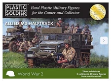 WW2V15016 - 15MM ALLIED M3 HALFTRACK NEW IN BOX PLASTIC SOLDIER  1/100  WW2