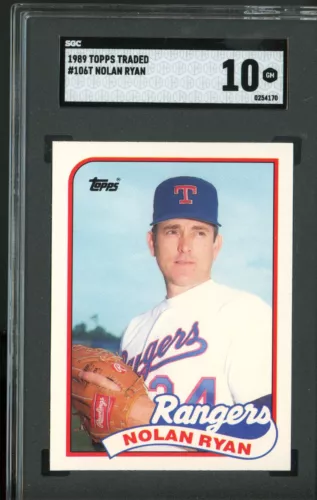 1989 Topps Traded Nolan Ryan #106T SGC 10 GEM MINT Freshly Graded - Beautiful!